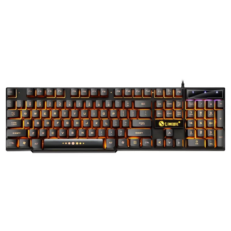 USB Wired Gaming Keyboard and Mouse Set with Rainbow LED Backlighting for PC - Gamer Combo Kit for Home and Office Use