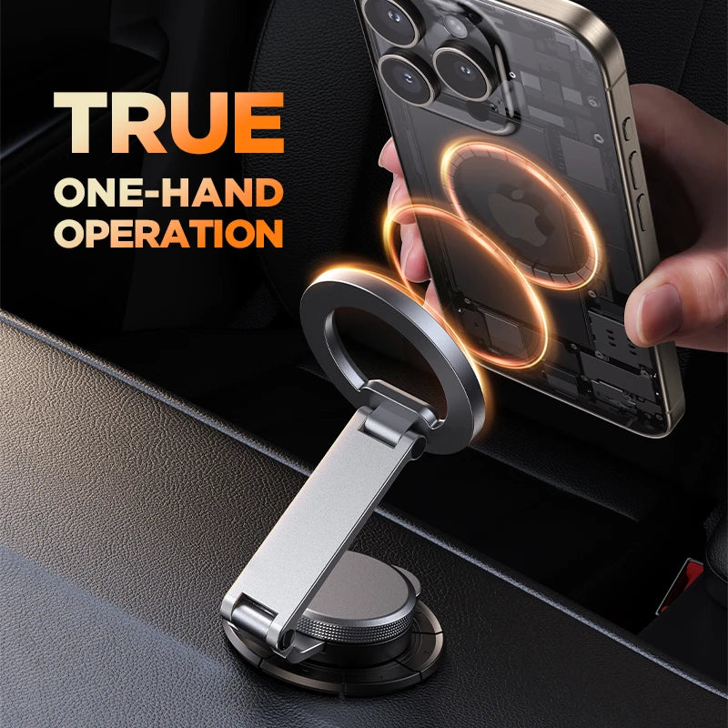 Joyroom All-Metal Magnetic Car Mount - Foldable Phone Holder for Tesla Dashboard and iPhone