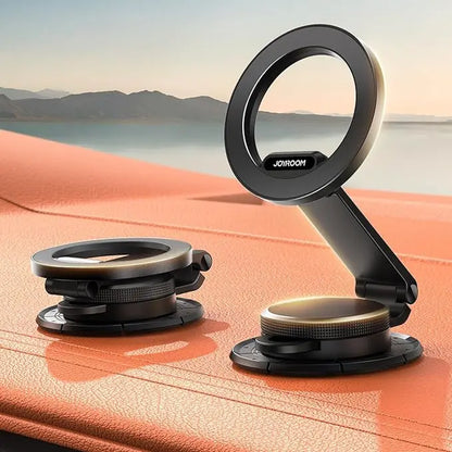 Joyroom All-Metal Magnetic Car Mount - Foldable Phone Holder for Tesla Dashboard and iPhone