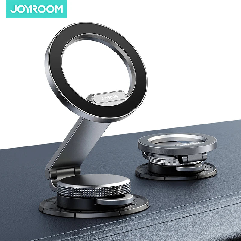 Joyroom All-Metal Magnetic Car Mount - Foldable Phone Holder for Tesla Dashboard and iPhone