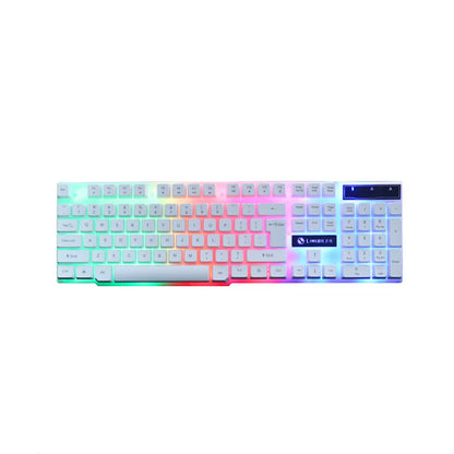 USB Wired Gaming Keyboard and Mouse Set with Rainbow LED Backlighting for PC - Gamer Combo Kit for Home and Office Use