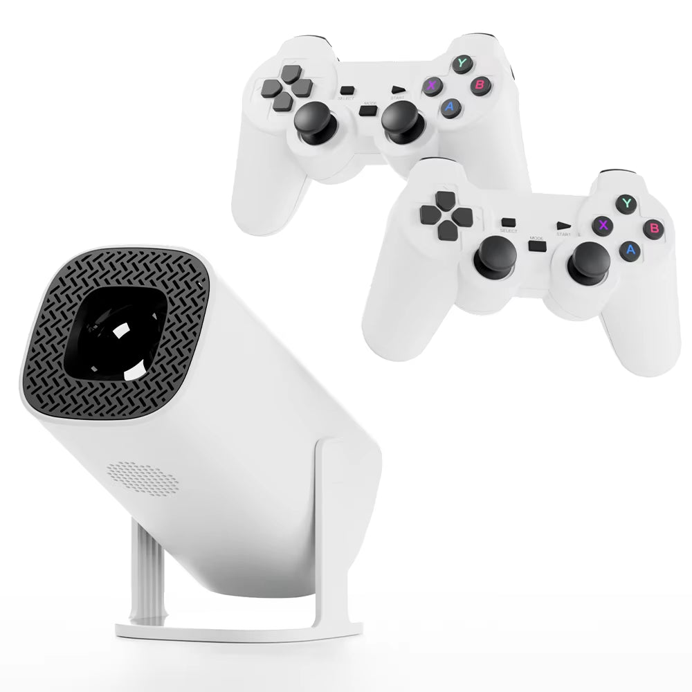 P30MAX Android 11 Gaming Projector - 64GB TF Card, Wireless Gaming Controller, Dual Wi-Fi, 1280x720P Portable Home Theater